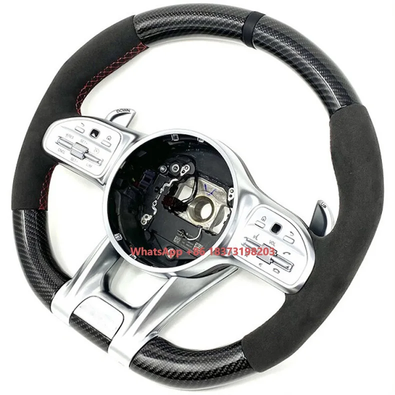 

Custom-Made Carbon Leather Steering Wheel for W204 W205 W207 W211 W212 W213 W221 W222 GLS AMG Models