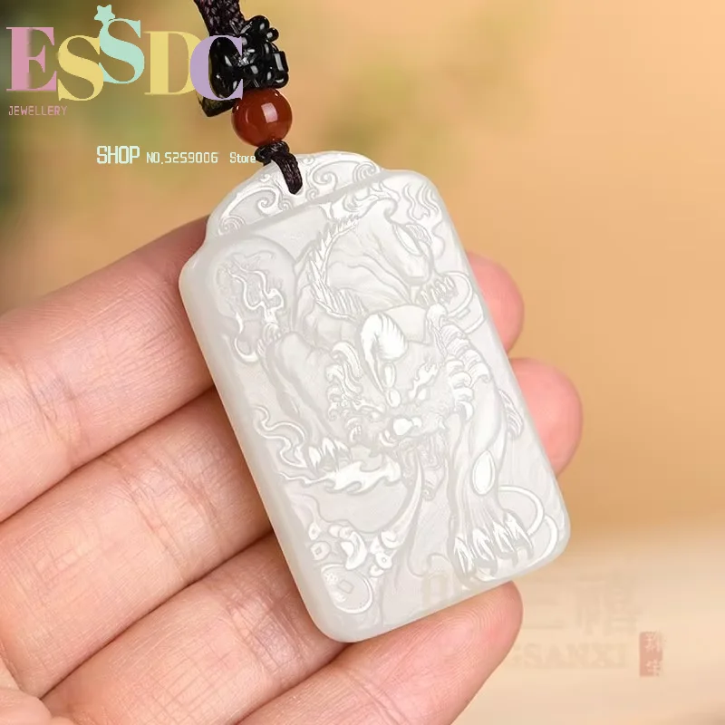 2026 new white jade auspicious animal safe three-dimensional carving safe and smooth pendant gift first choice mascot
