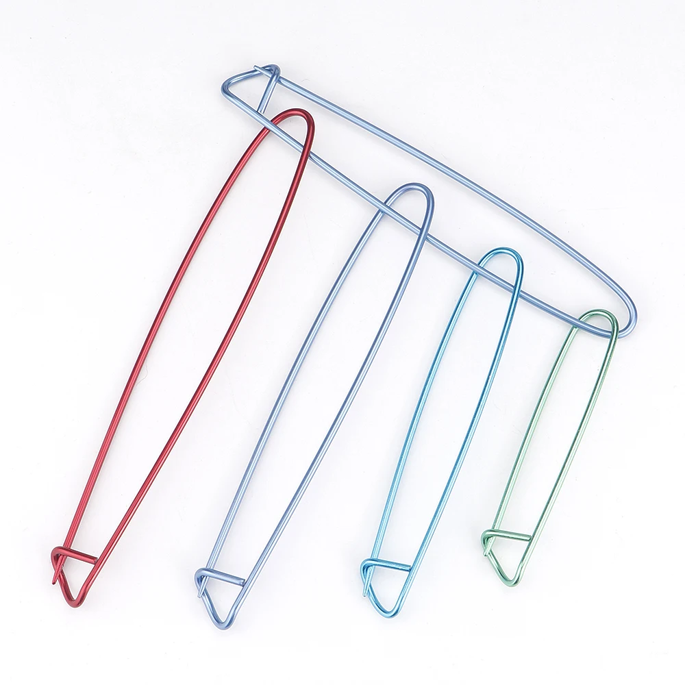 4 Pcs Knitting Stitch Holder 4 Size Aluminum Yarn Stitch Holders Stitch Markers for Crocheting Practical Knitting Crochet Tools