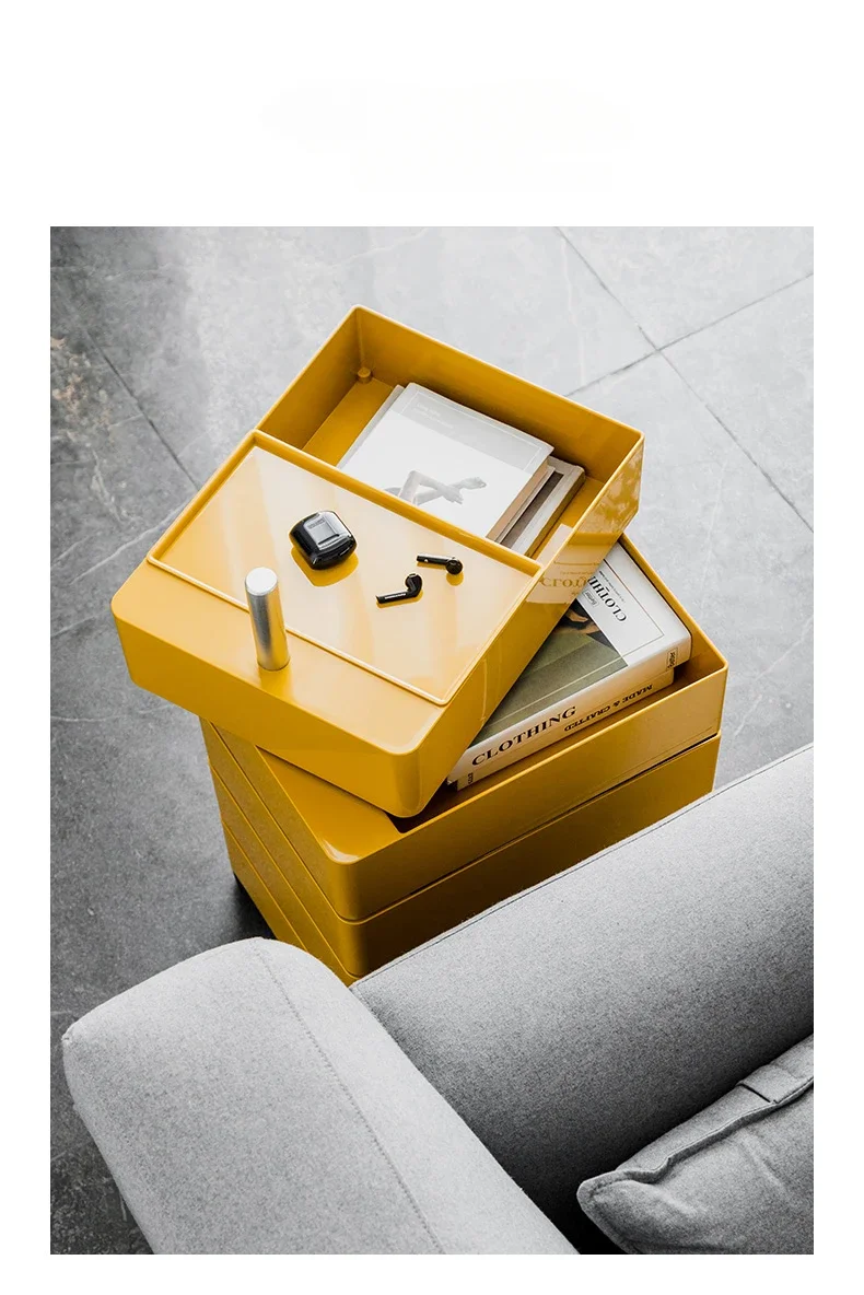 360-Degree Rotating Movable Storage Organizer File Cabinet with Wheels Bedside Side Cabinet