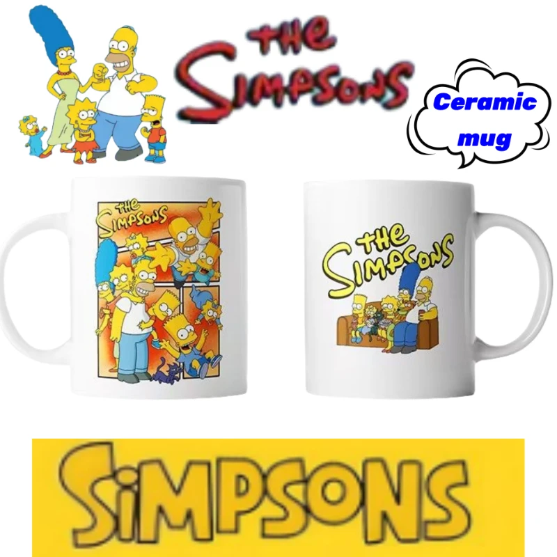 

The Simpsons Lisa Bart Marge anime two-dimensional ceramic mug home office afternoon tea coffee cup exquisite birthday gifts
