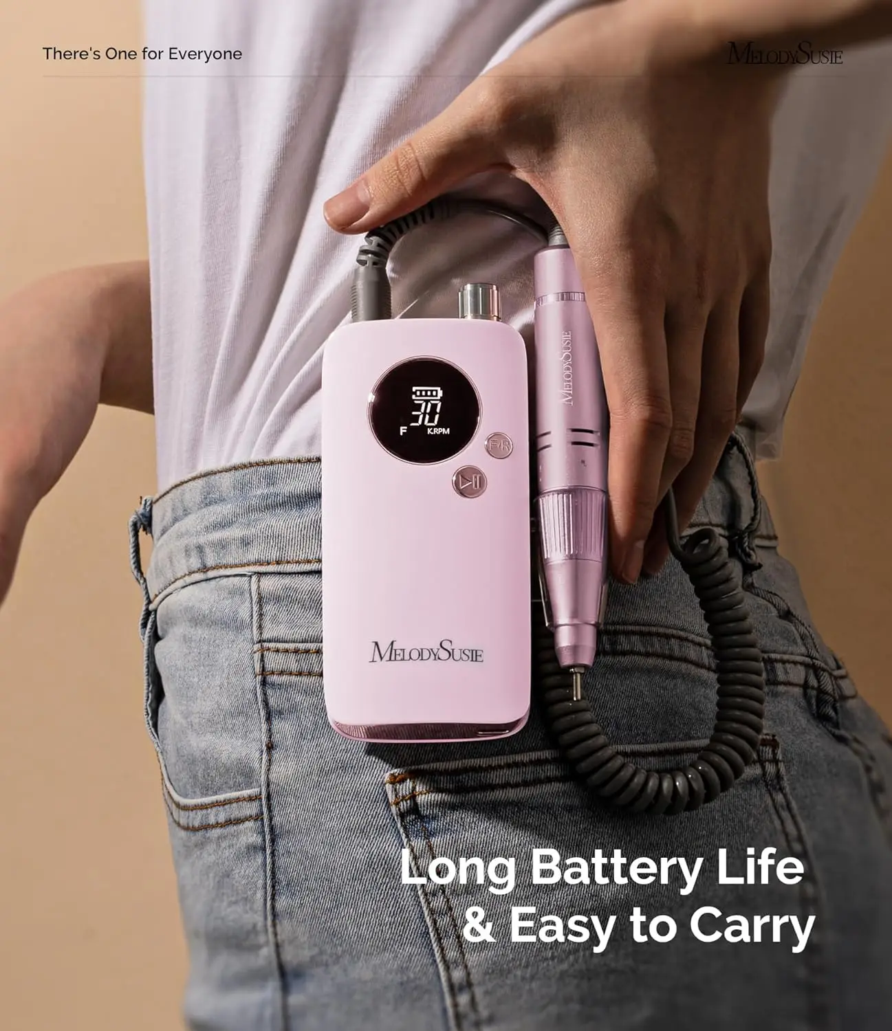 Akku-Nagelbohrmaschine auf Einstiegsklasse, 30.000 U/min E-File mit Pastelldesign zum Entfernen von Maniküre und Gel