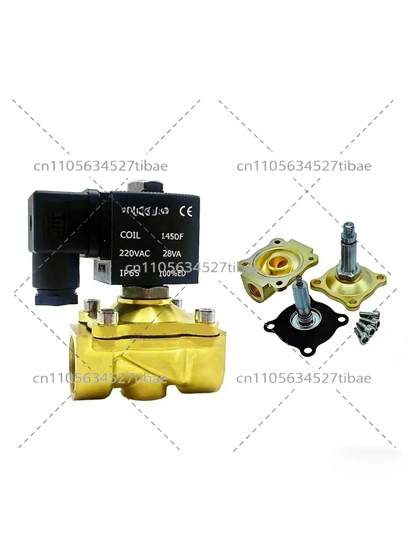 Электромагнитный клапан Pure Copper Coil Normally Closed Solenoid Valve Water Control Switch AC220V 24V Electronic Valve with 12V Thread for Water Syste Пневматика — деталь 3