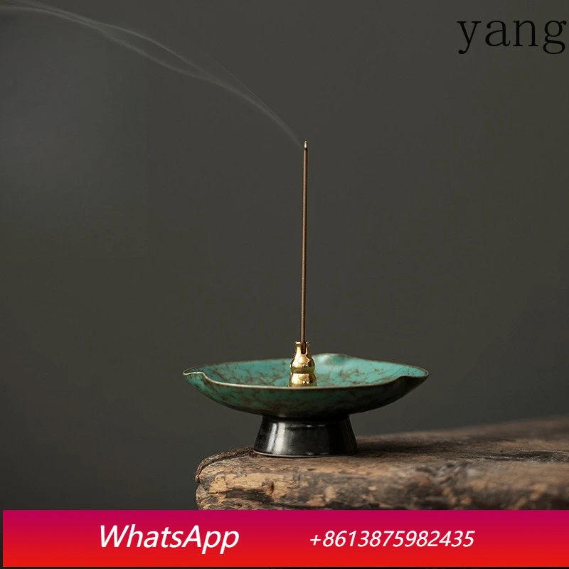 

LTT Chinese ceramic incense base insert incense burner household indoor incense holder