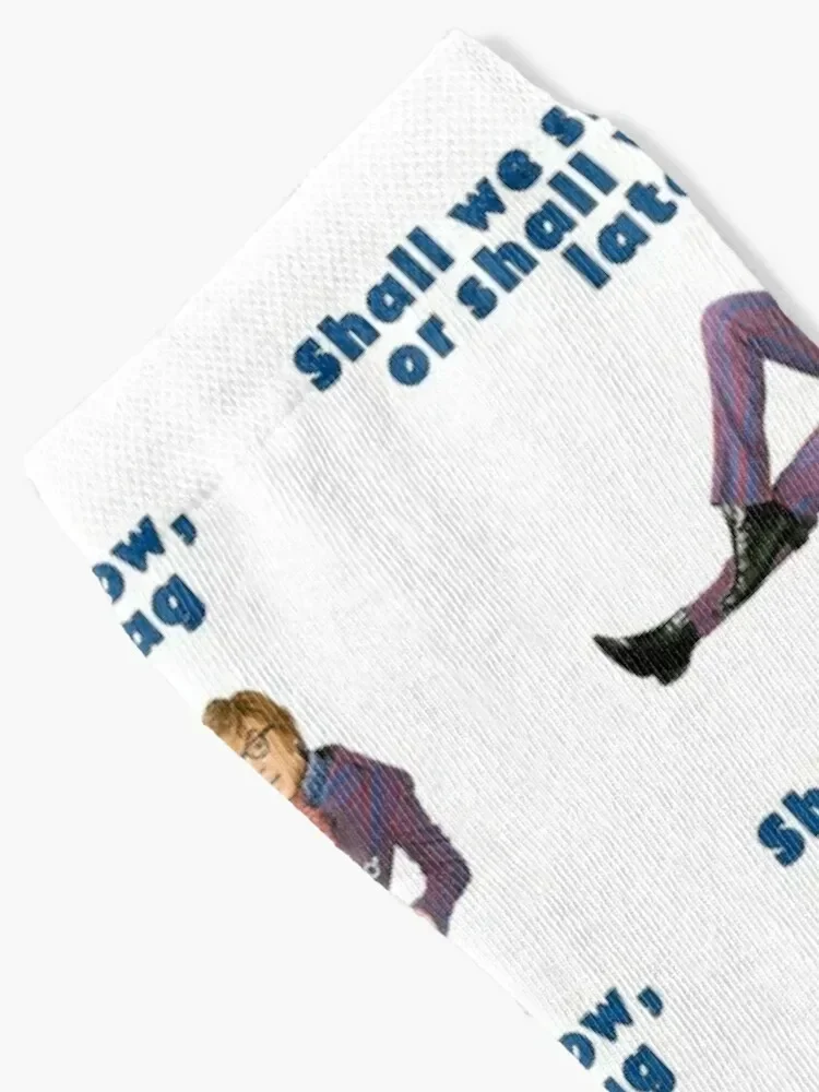 Austin Powers, Shall we shag now, or shall we shag later? Socks custom sports essential Men's Socks Women's