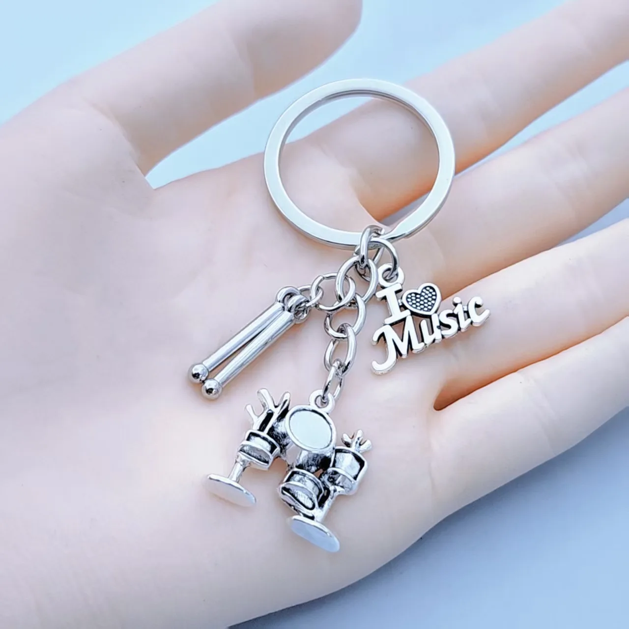 keychain drum Pop Music Lovers Rock Backpack Band Kit Drum Keychain Jewelry Accessories Pendant Friend Family Gifts