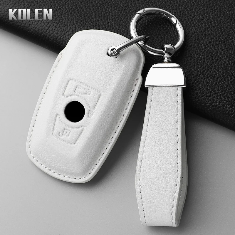Leather Car Remote Key Case Cover Shell For BMW F10 F20 F30 F15 F16 F07 F01 F02 F25 F31 1 3 5 7 Series X1 X3 X4 X5 X6 Protector
