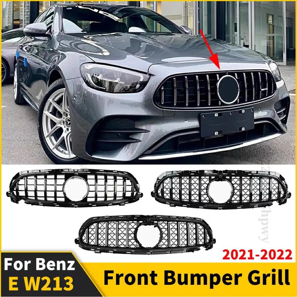 

Facelift Sport Front Hood Grille Racing Bumper Grill Mesh For New Mercedes W213 Benz E class 2021 2022 E260 E300 E350 E400 E450