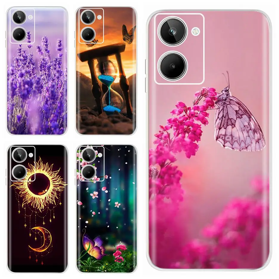 For Realme 10 4G Case Colorful Painted Cover Soft Slim Fundas Phone Case For Realme10 Pro+ Realme 10 Pro Plus Cover Coque Bumper