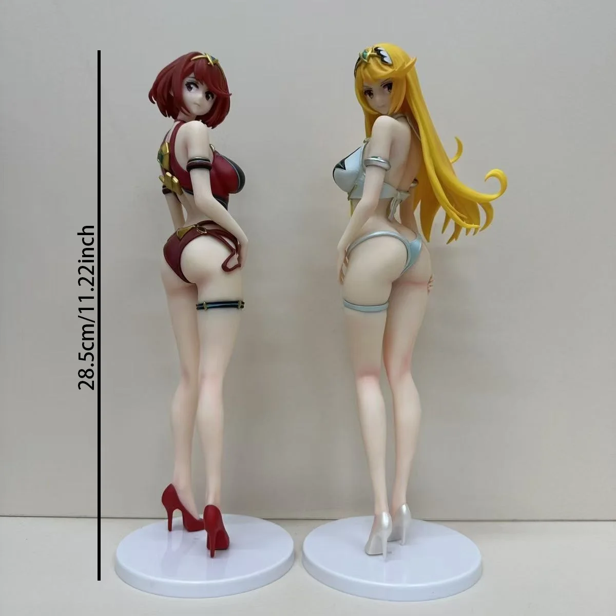 28CM Anime Style Girl Figure PVC Summer Outfit Model with High Heel Shoes Collectible
