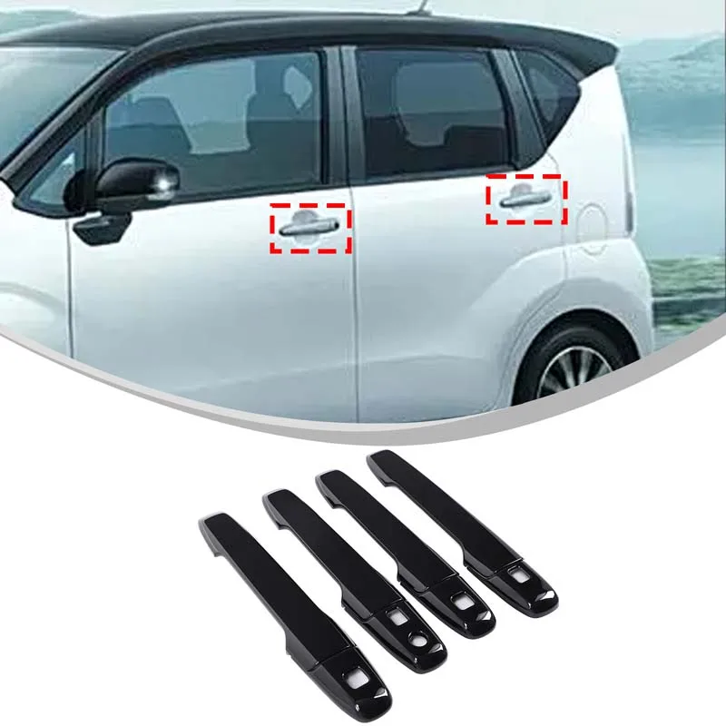 

For Daihatsu Move 2025-2026 ABS Black Car Door Handle Cover Moulding Anti-scratch Trim Sticker Car Accessories