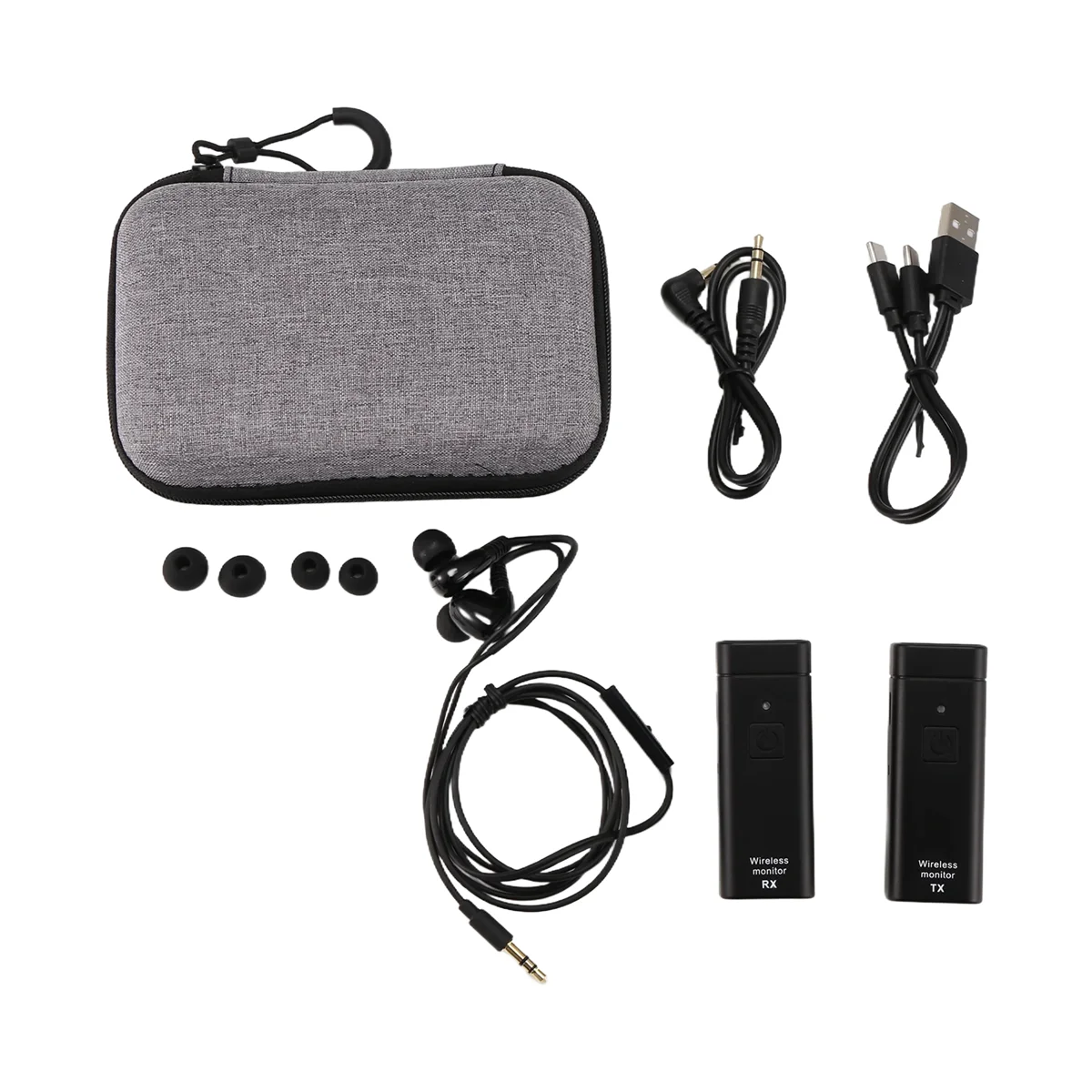 Wireless Earphone Monitoring System Professional IEM Stereo Transmitter Receiver with Real-Time Ear Return