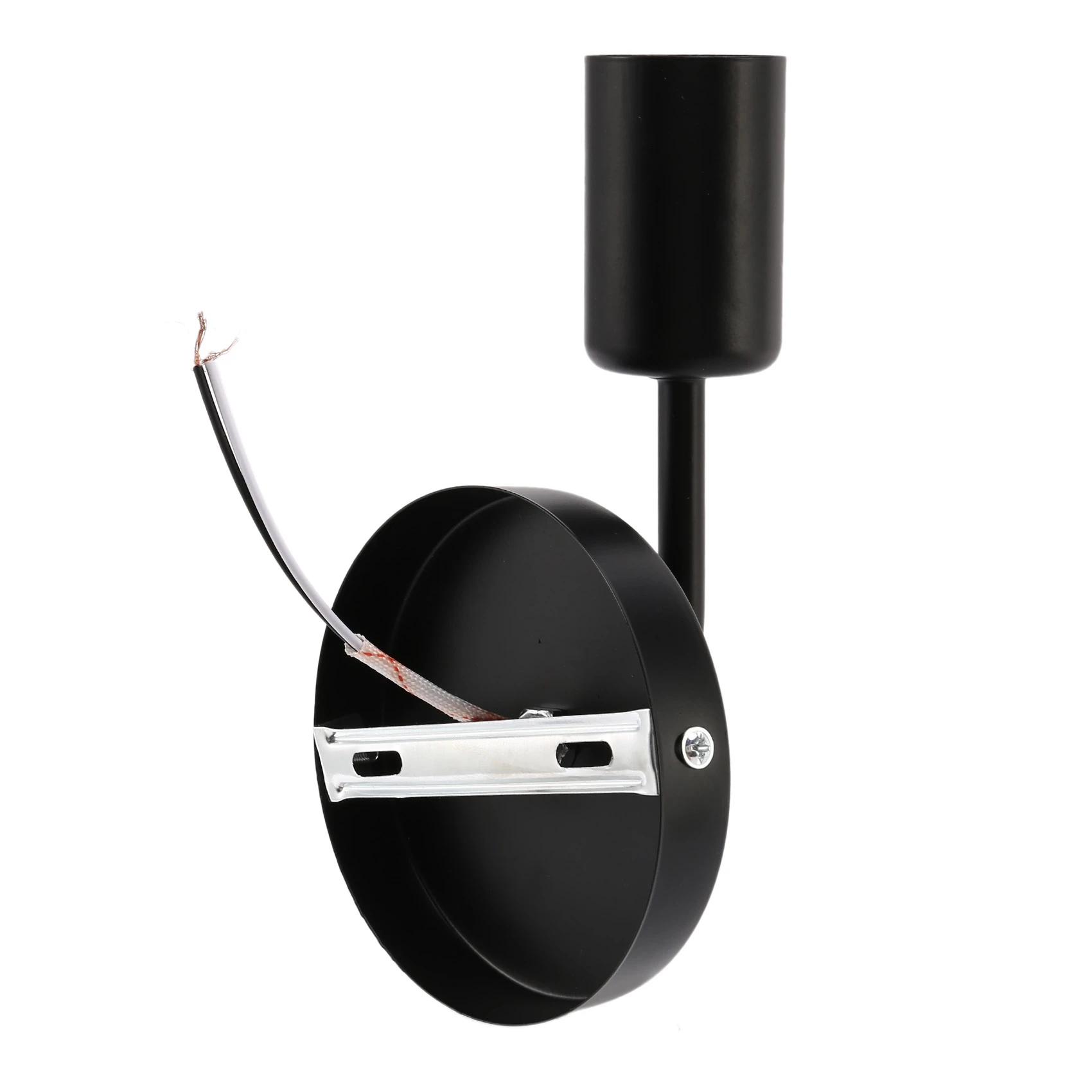 ブラックアイアンシンプルウォールランプ、アンティークロフト、アメリカ国、レストラン、バー、廊下、通路、サッカーウォールランプ