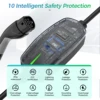 Evdance tragbare 13a Elektroauto Ladegeräte uk Stecker 3,68 kW 20ft Ladekabel oled Display einstellbarer Strom iec Buchse 5