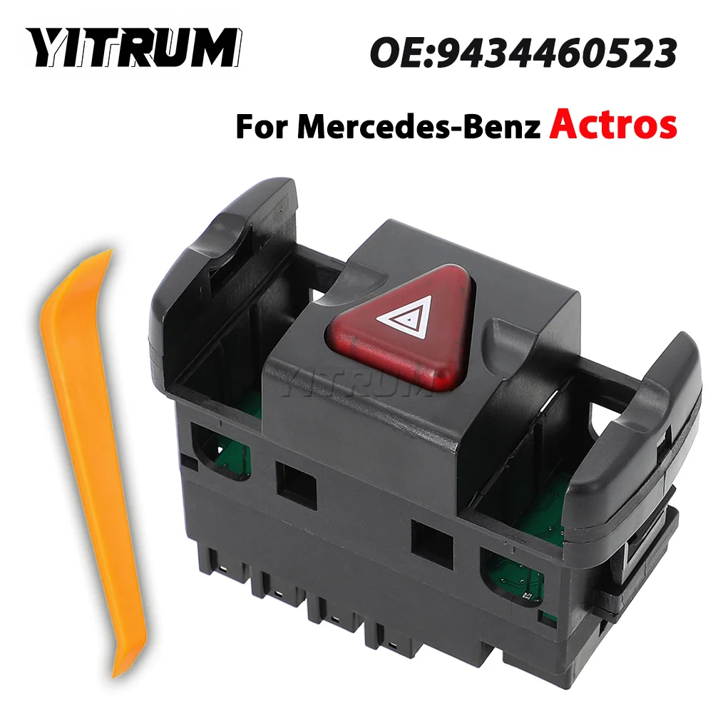 YITRUM For Mercedes-Benz Actros Trunk 9434460523 Hazard Warning Light Switch Car Parts Accessories