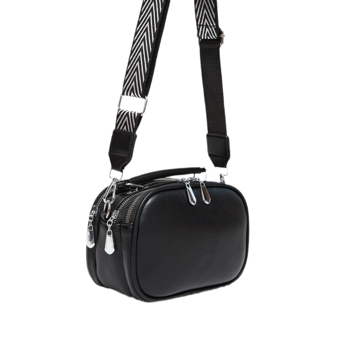 

2023 New High Quality Luxury Shoulder Bag Multi Pocket Solid Color PU Leather Women Crossbody Trendy Bag2023
