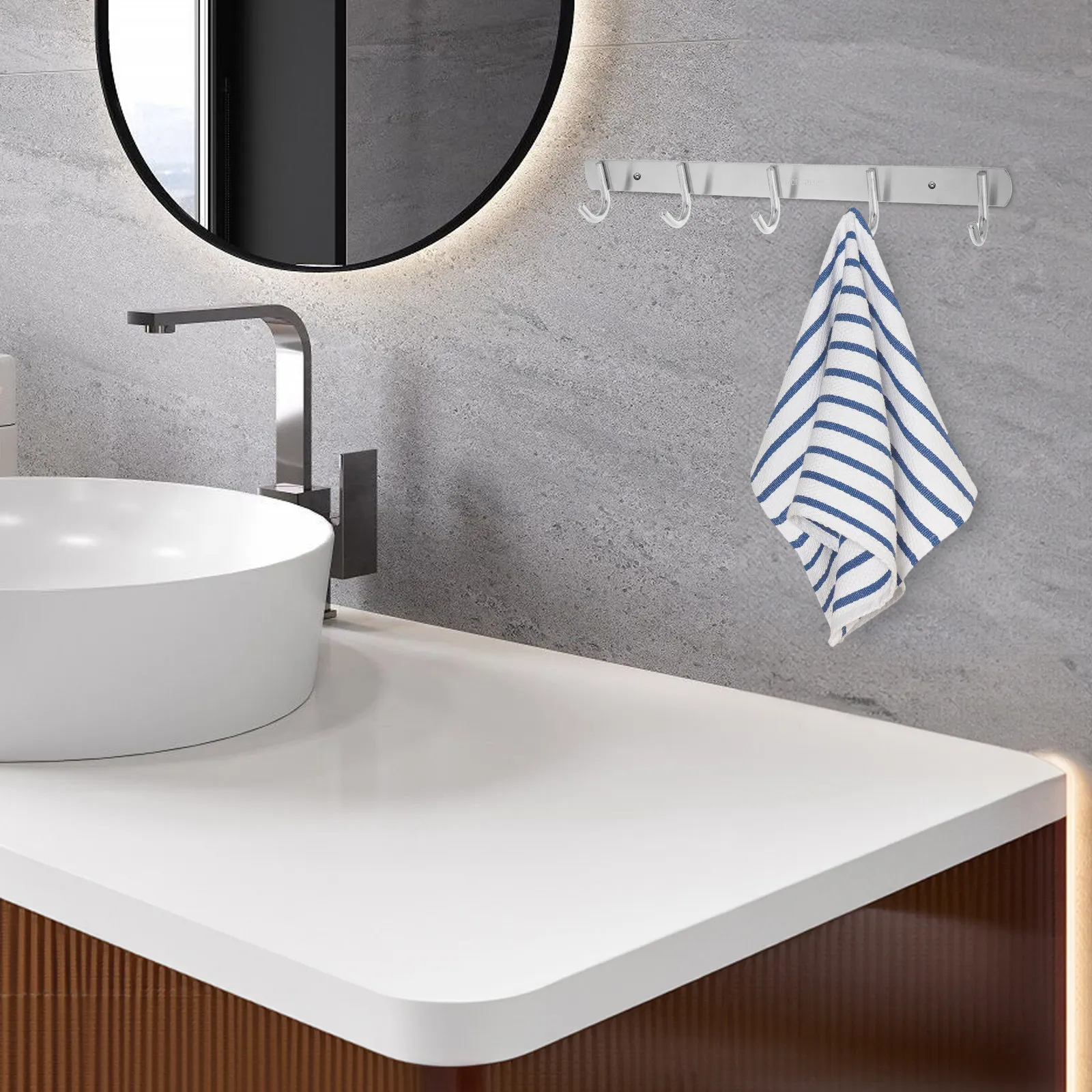 

Набор настенных крючков из нержавеющей стали, сверхпрочные, для ванной комнаты, вешалка для полотенец, для автодома, гардероба, душа, стильные, современные, минималистичные