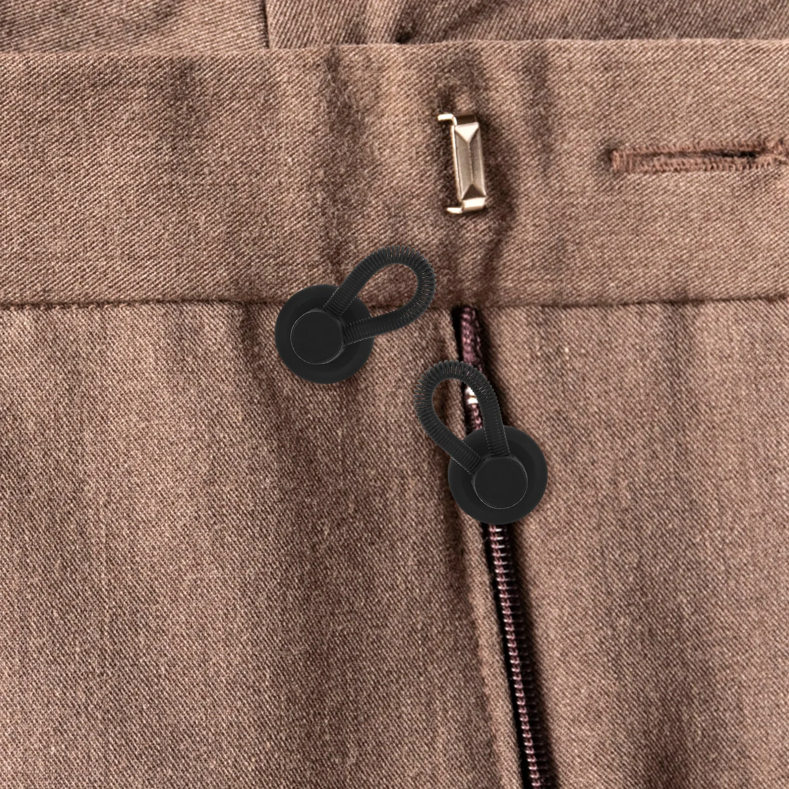 

10pcs Elastic Waist Extender Buttons Alloy Spring Buckles for DIY Jeans Pants Skirts No Sew Extend Comfortable Durable