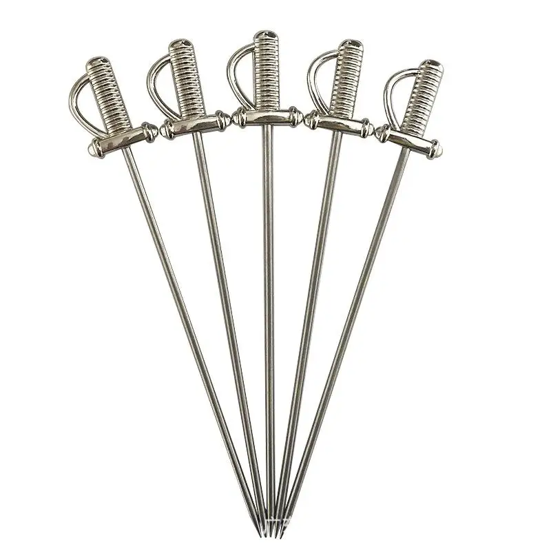 ~Stainless Steel Cocktail Pick Shape Fruit Sticks, Bar Tools, Drink Stirring Sticks, Martini Picks, Party Wedding Accessory