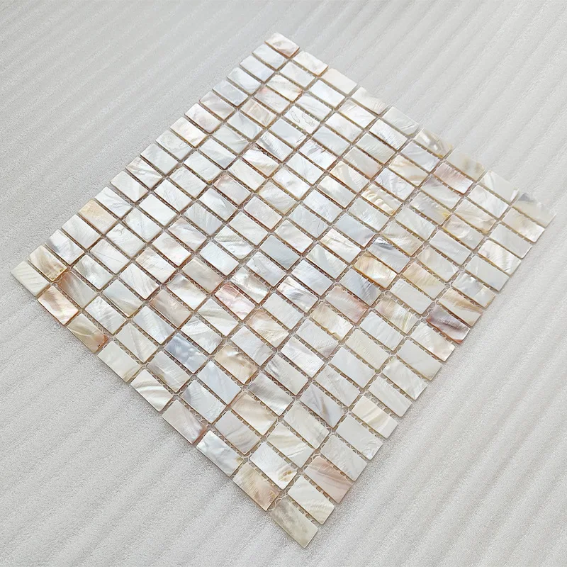 30x30cm Straight Rectangular Natural Shell Mosaic Wall Sticker 0.2cm Entrance Bathroom Living Room Balcony Kitchen Background
