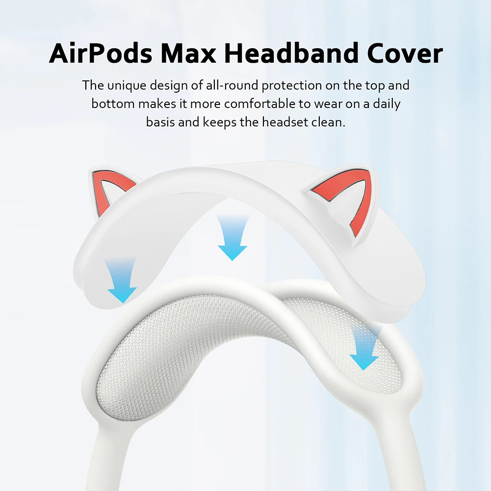 Juste de protection d'oreille en silicone pour AirPods Max, housse de protection de la peau douce, housse de bande de sauna, manchon de norme d'oreille, 3 en 1