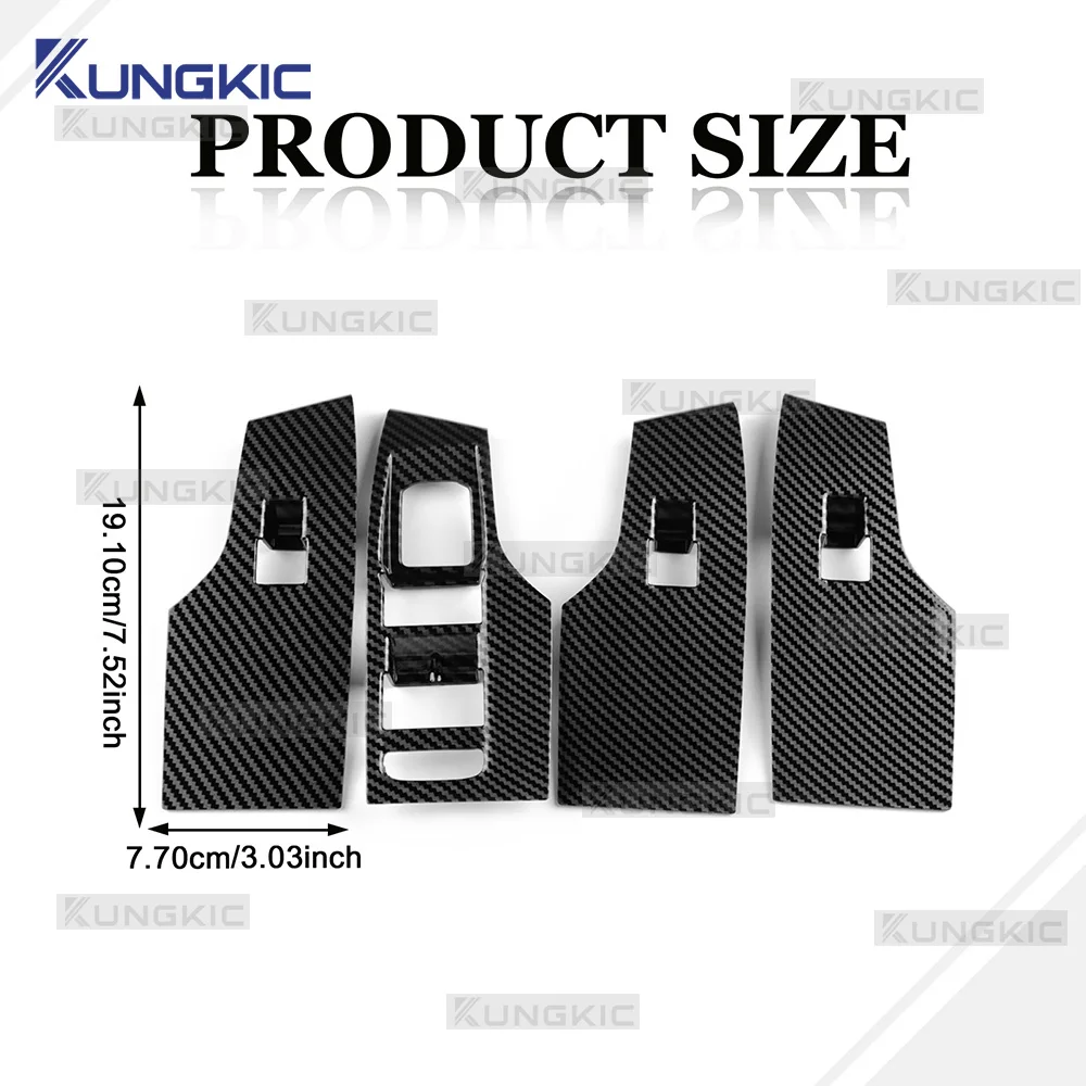 For Seat Leon MK4/Cupra Leon/Cupra Formentor 2020-2026 /lbiza/Arona 2022-2026 Carbon Fiber Pattern Windows Control Panel Sticker