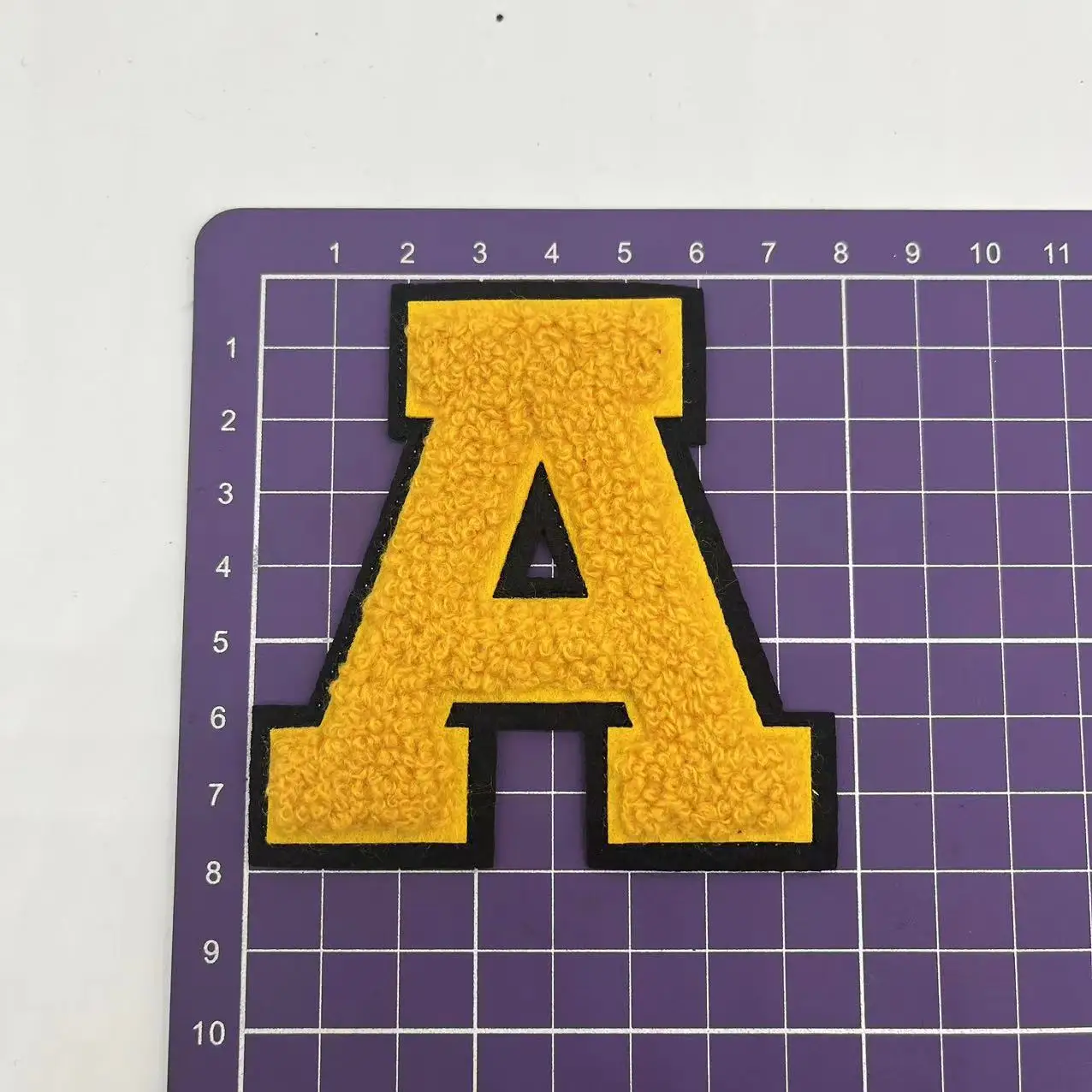 Yellow Letters Chenille Embroidered Iron On Patch Applique Diy Badge Alphabet Patches For Clothing Bag Accessories