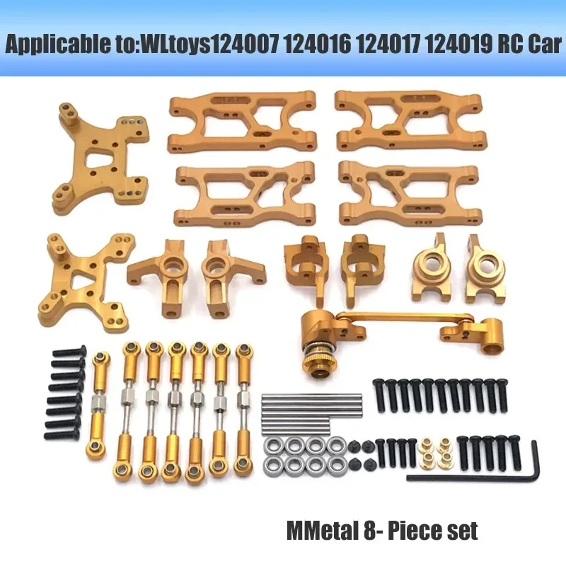 wltoys 124017 1/12 RC Original Metal Spare Parts Swing Arm Central Drive Shaft Gear Tail Bumper ESC Brushless Motor Upgrade Kit