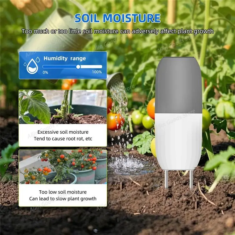 WiFi Soil Tester Wireless Temperature & Humidity Sensor Garden Orchard Greenhouse Monitoring Device