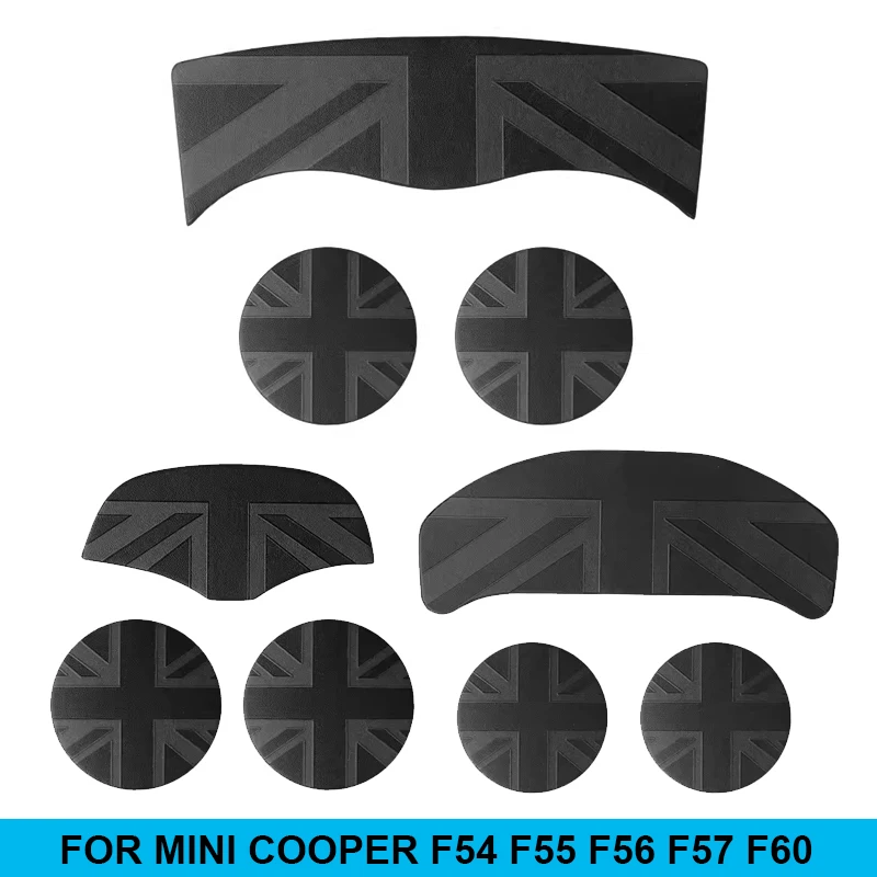 The Black Flag Car Cup Pad Groove Coaster Auto Non-slip Mat Pad Leather For MINI Cooper F54 F55 F56 F57 F60 Countryman Clubman