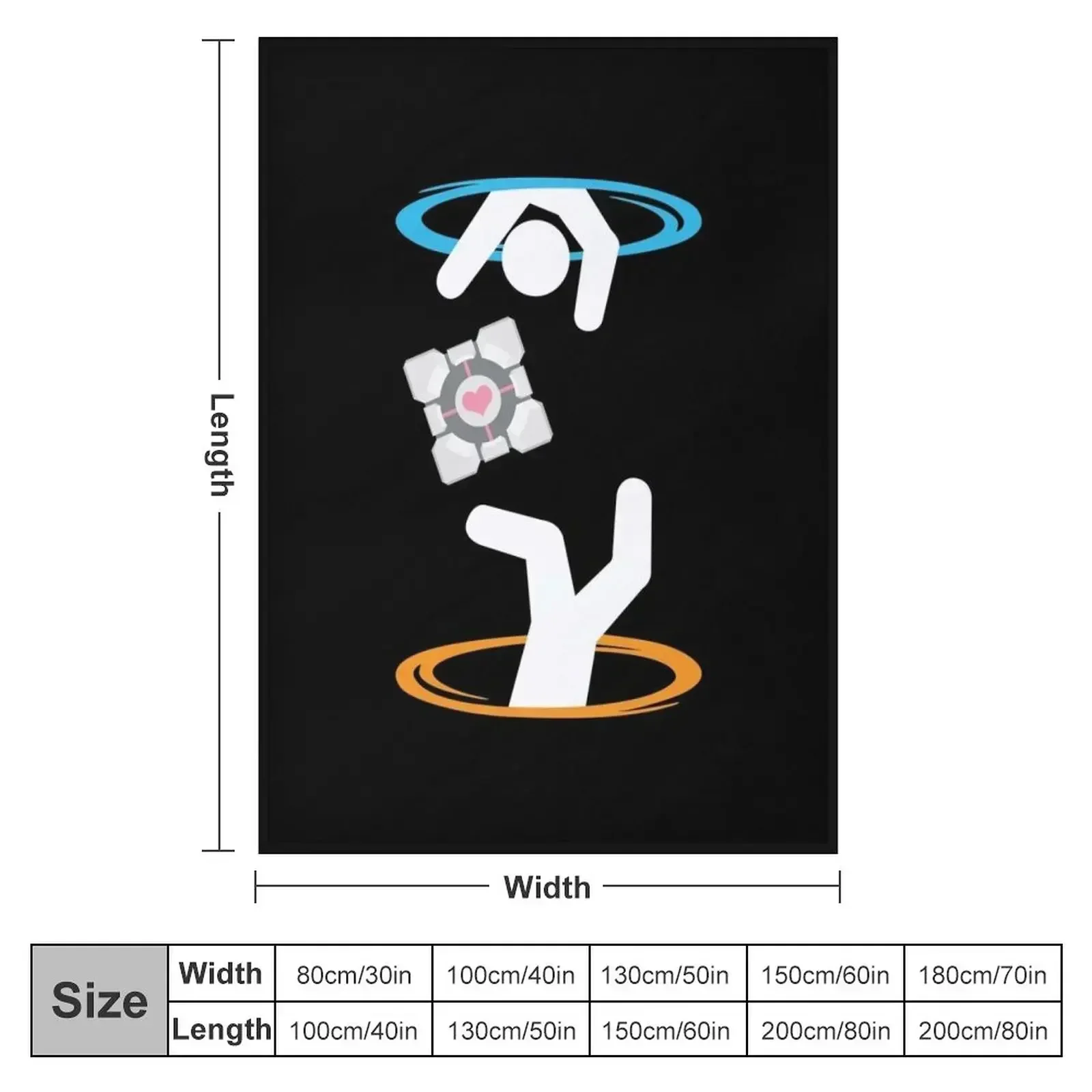 Don't Lose The Companion Cube (Transparent) | Portal Throw Blanket for sofa christmas decoration Bed Sofas Hair Blankets