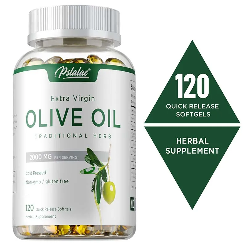 

Olive Oil Supplement - Supports Skin and Heart Health, Improves Digestion, Antioxidant, Anti-aging, Boosts Immunity, Non-GMO