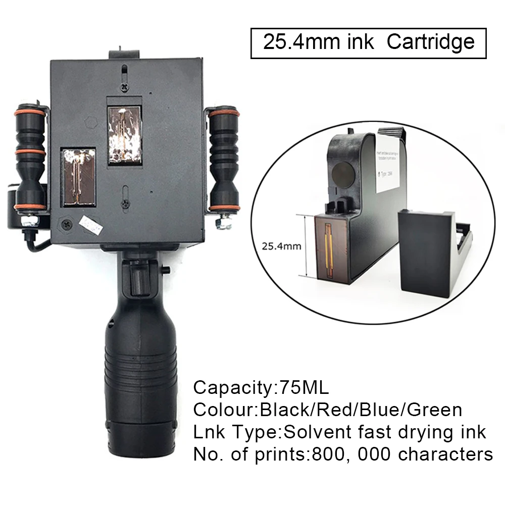 50mm 2inch big Print Height Handheld Inkjet Printer gun 5cm Print Logo QR Code Serial Number Label Barcode