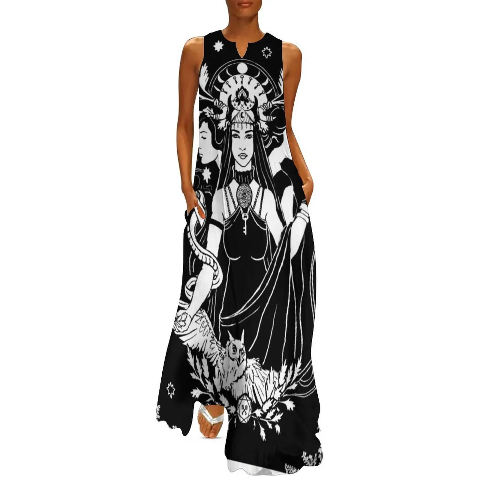 Hekate Triple Goddess Long Dress beach outfits for women prom dress 2025 summer dress woman 2025