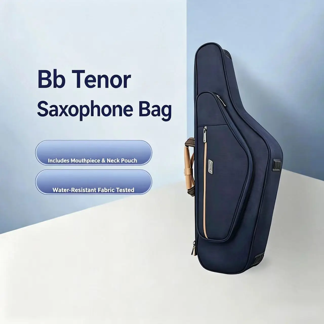 Tenor saxophone case, tenor saxophone bag, saxophone backpack, travel bag, polyester-cotton.