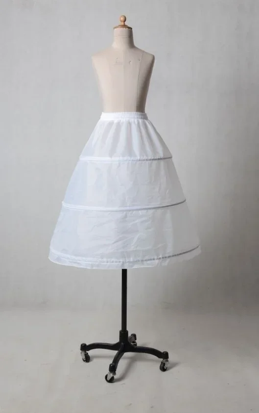 Jupon Court à 3 Cerceaux pour Patients, Sous-Jupe Crinoline, Robe de Fille à Fleurs, 65cm