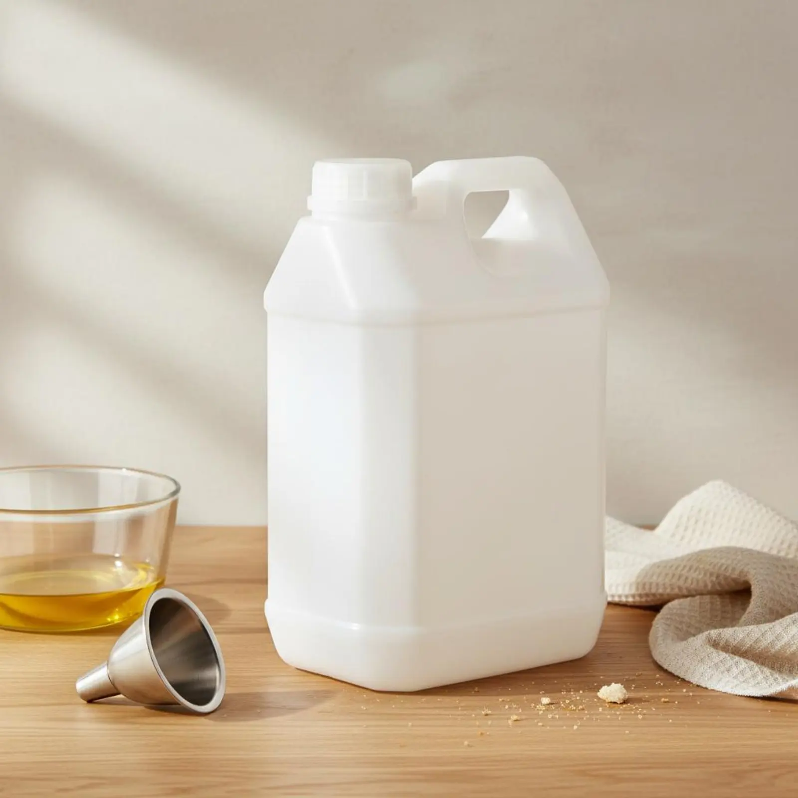 

Food-Safe Plastic Jug Versatile Large Capacity Oil Bottle Reusable Water Container Spill-Resistant Plastic Jerry Can