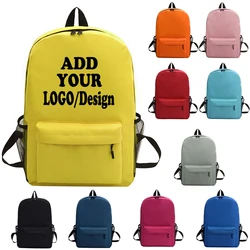 Print On Demand Custom Schoolbag Backpack Personalized Design Picture School Logo Student Gift