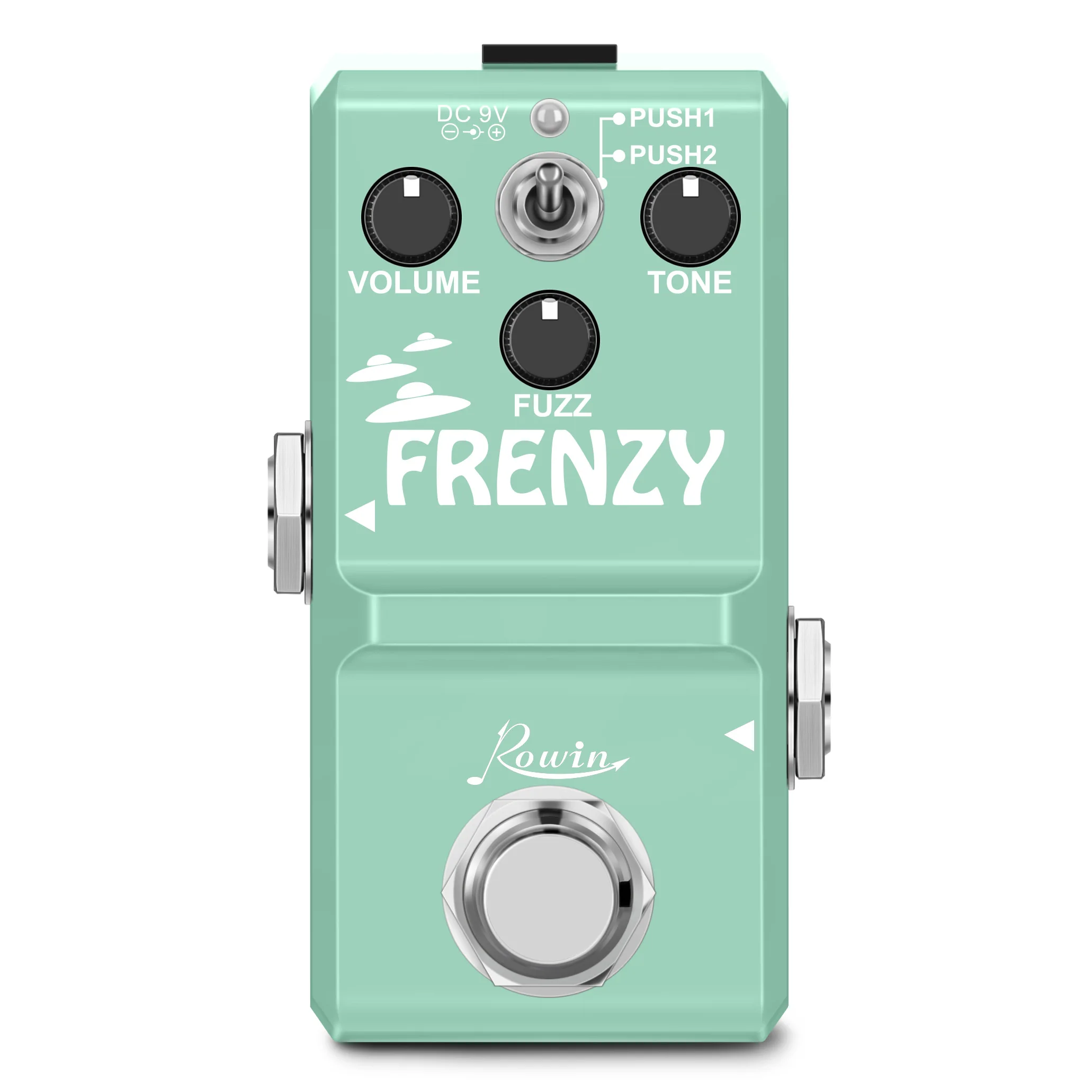 

Новая электрогитара Rowin, педаль Deep Fuzz Fuzzy Tone Frenzy, крошечная педаль, металлический корпус для бас-гитар, нано-педаль Fuzz