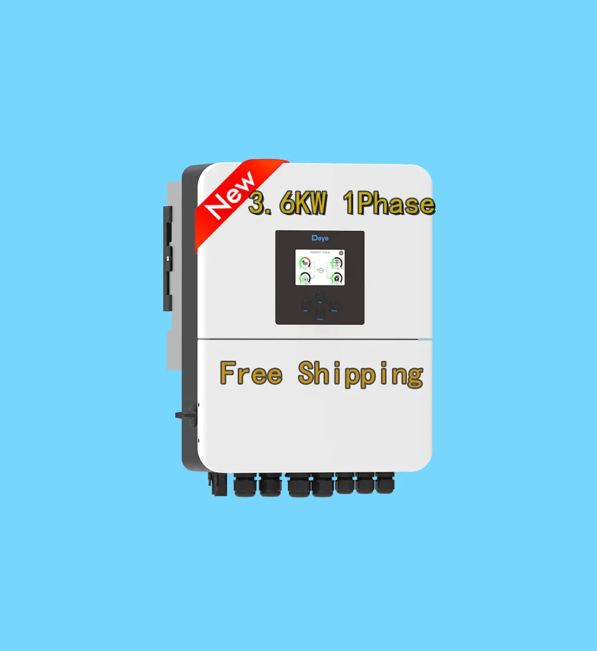 SUN-3k 3.6k 5k 6K-SG04LP1-EU-SM1/2 3-6kW Single Phase 2 MPPT Hybrid Inverter LV Battery Supported