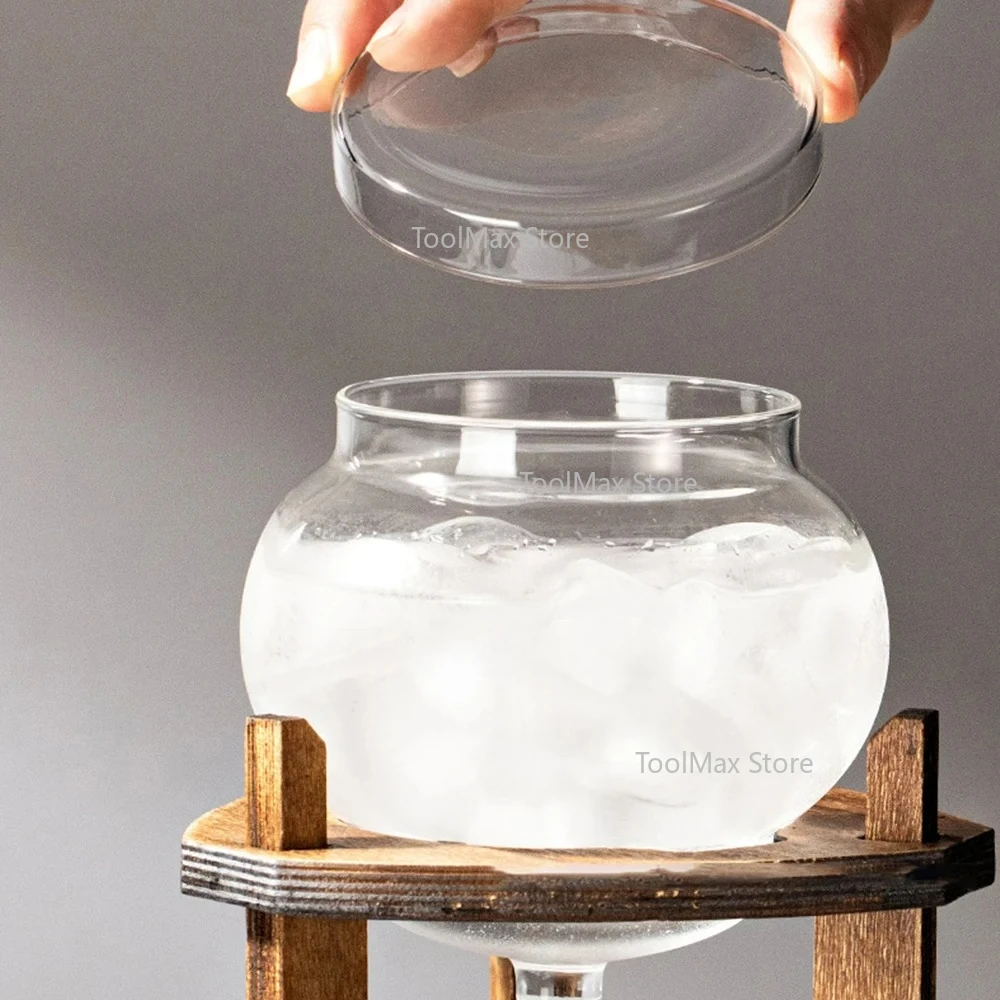 المنزل الجليد بالتنقيط الزجاج القهوة وعاء المشروب مجموعة الجليد القهوة بالتنقيط وعاء الرف مجموعة صانع القهوة المشروب البارد #5