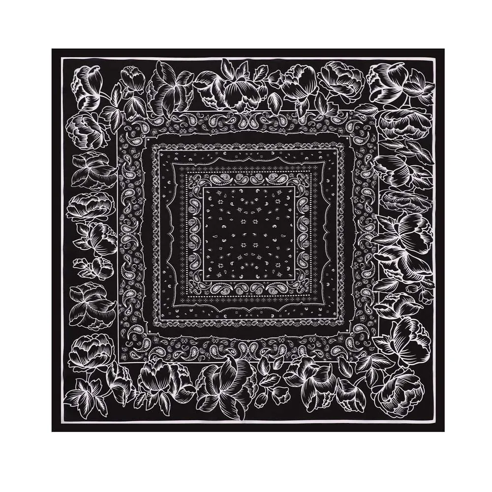 

Fashion Paisley Print Bandana Scarf Oversized 70x70CM Square Hairband Western Style Neck Wrist Wrap