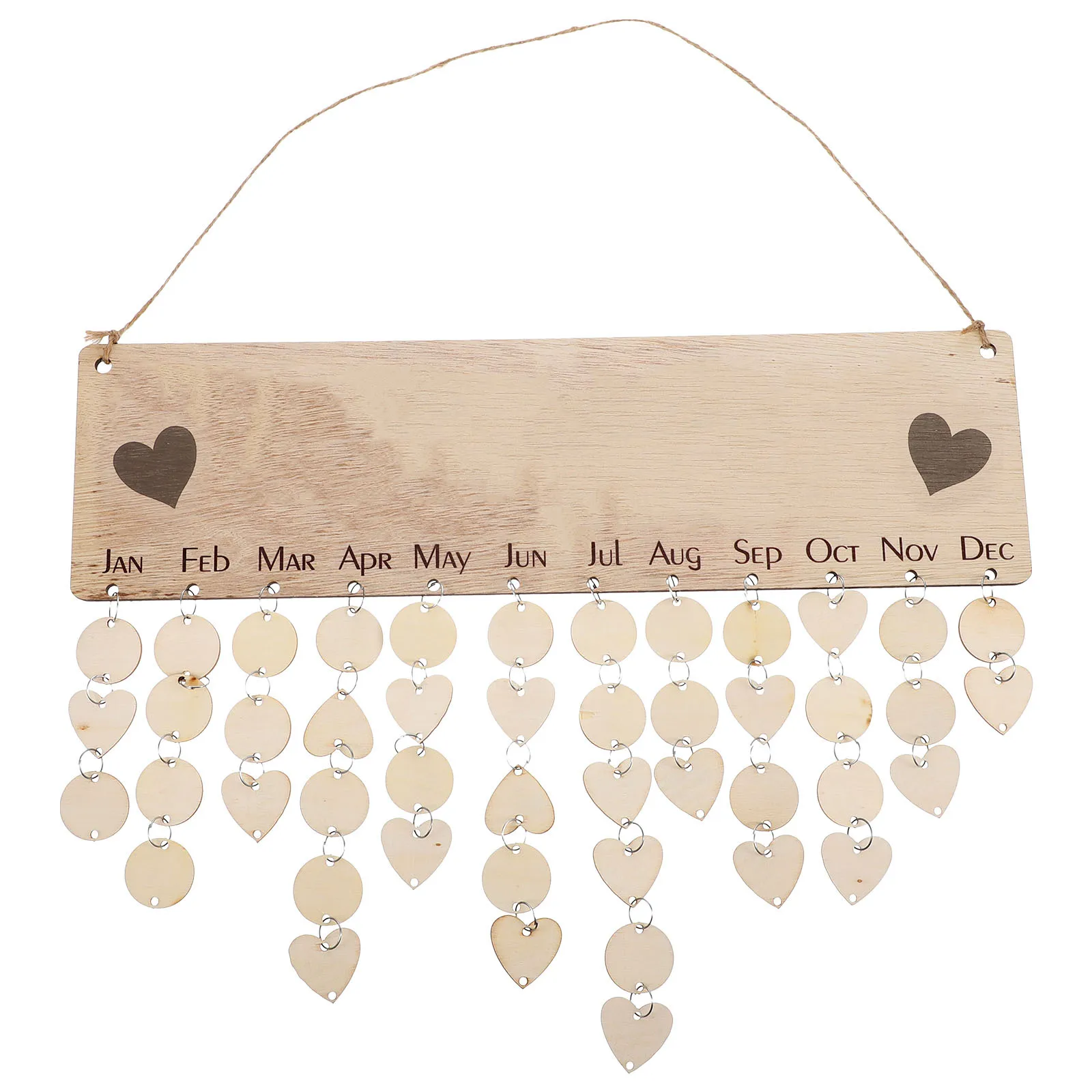 

1Set Family Birthday Sign for Wall Hanging Calendar Wooden Countdown Board Lunar Calendar Birthday Reminder Plaque Wall Decor