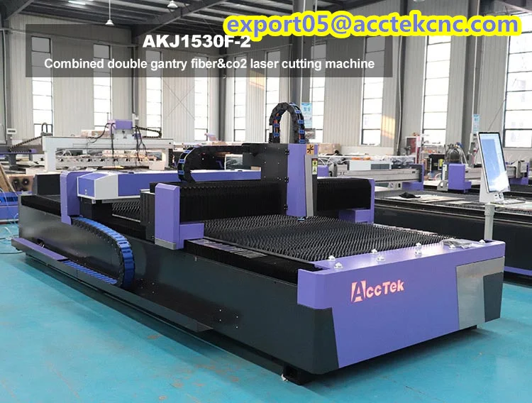 1530 Laser equipment 1500W 3000W Precise Laser Cutter Double Head Fiber CO2 laser cutting machines For CS SS Alu