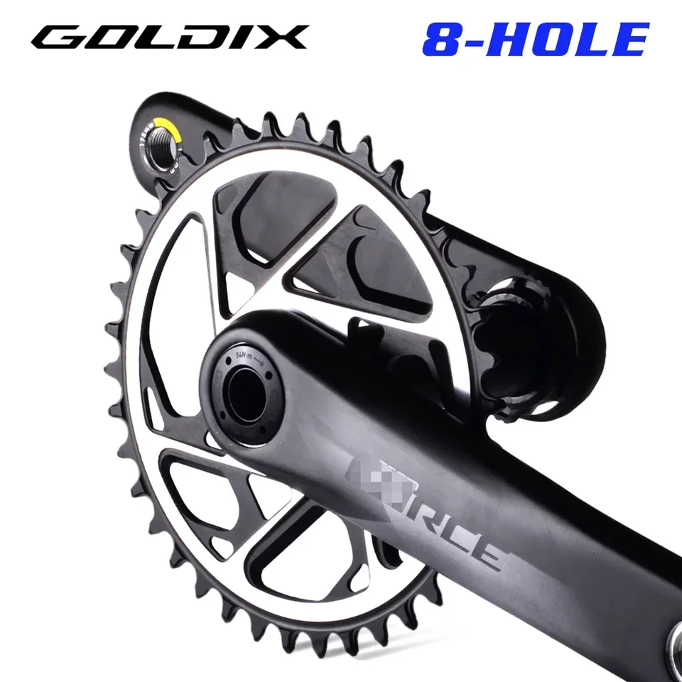 GOLDIX 3mmオフセット 8ボルトMTBチェーンリング CNC中空ナローワイド