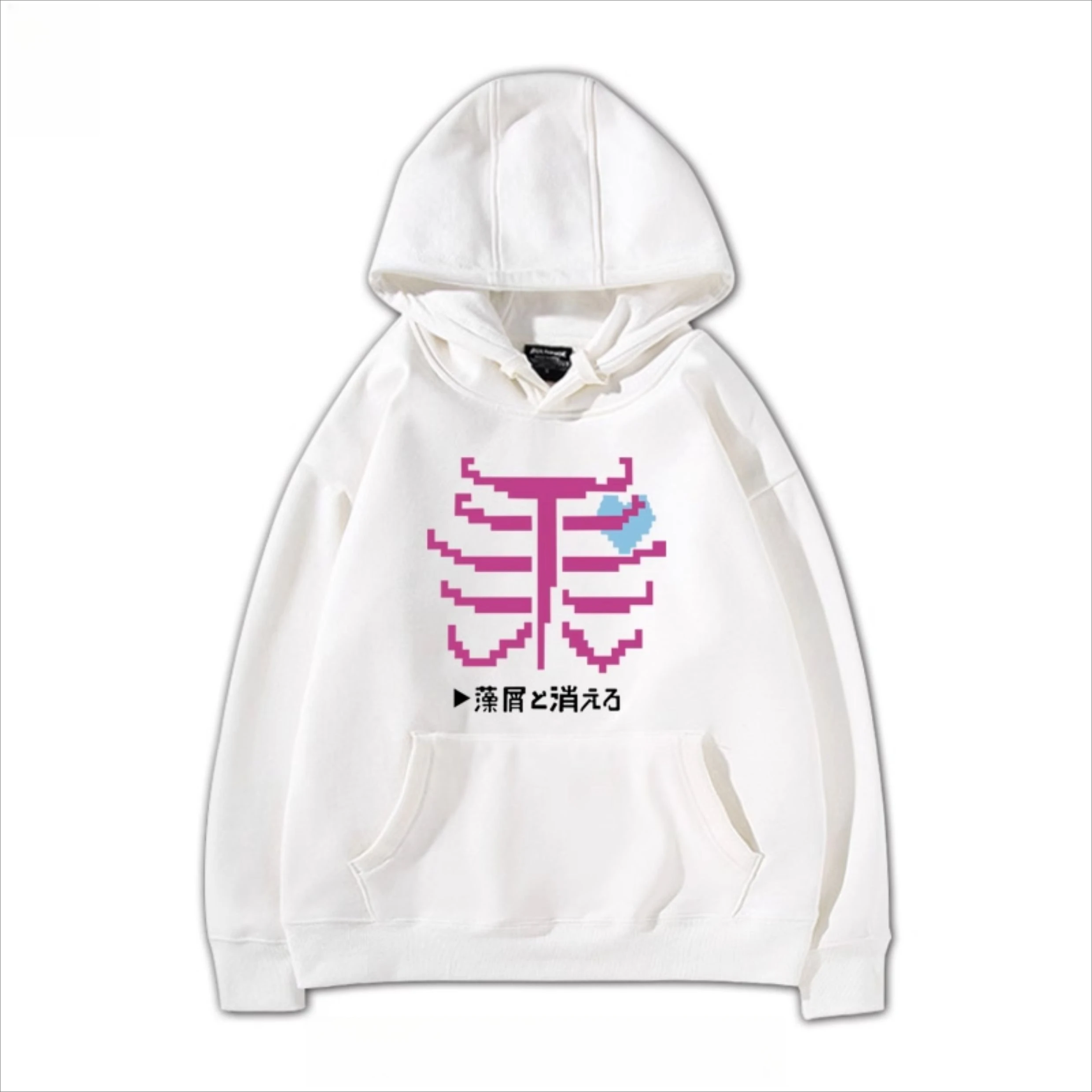 أنيمي الفتيات الفرقة صرخة هوديس الرجال والنساء الخريف والشتاء جولة الرقبة معاطف مقنعين هوديس