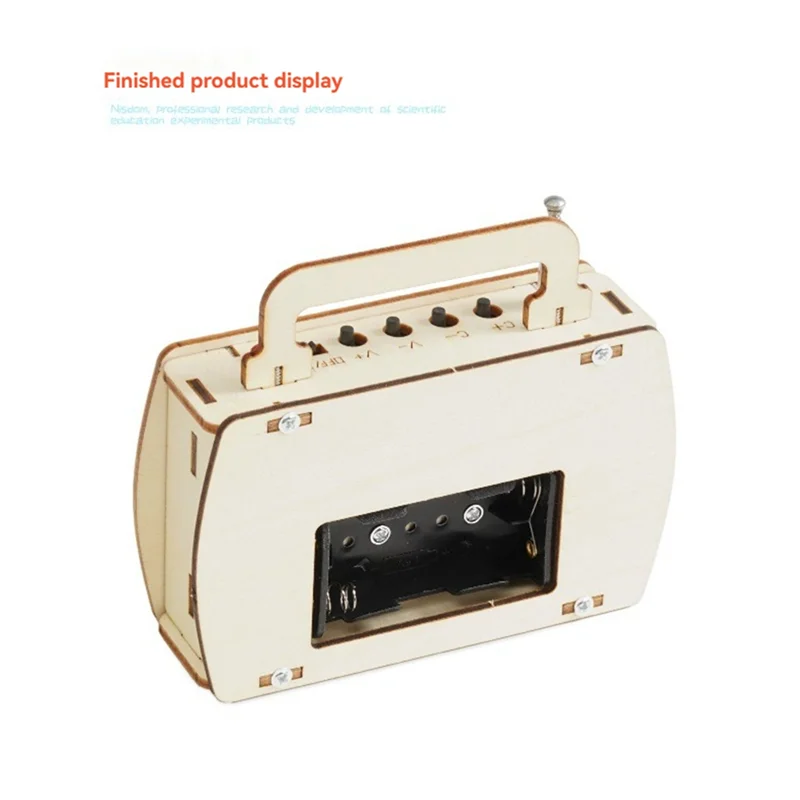 【Ceda de preço! !】DIY Kit de rádio FM Projeto científico de madeira Modelo Escola Educacional Diversão Projeto de física