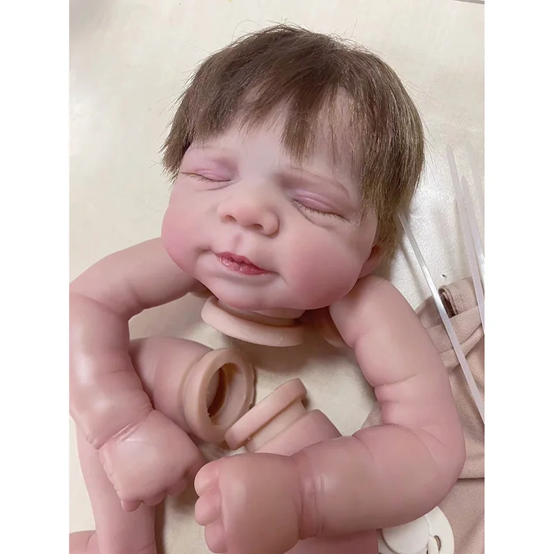 19inches Already Painted Reborn Kit Pascale Lifelike Many Details Veins DIY Parts with Cloth Body and Eyes