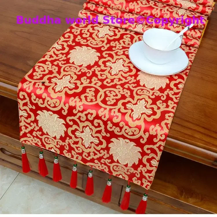 

200cm Tibet Nepal family home Temple Auspicious Embroidery Buddha statue Altar cover Table cloth mat Wholesale Buddhism item