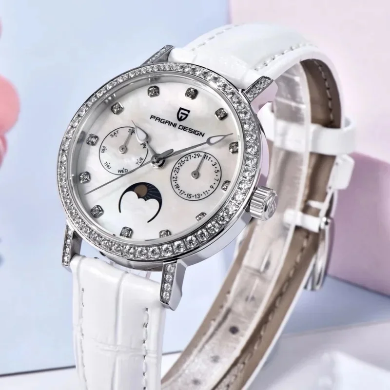 PAGANI DESIGN PD1789 Exquisite Luxury Ladies Wristwatch Japan Movement Sapphire Crystal Leather Strap Fashion Women Quartz Watch view 6